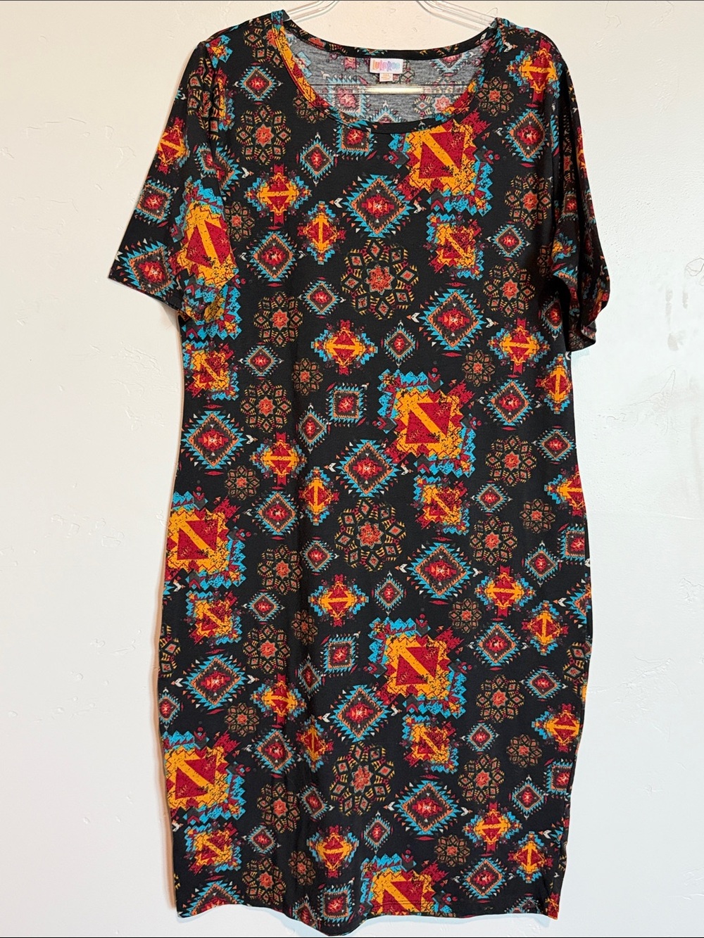 LuLaRoe Tribal Geometric Shift Dress Simply Comfortable Stretchy Classic Dress